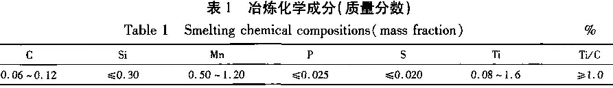 表1 冶煉化學(xué)成分(質(zhì)量分數(shù))